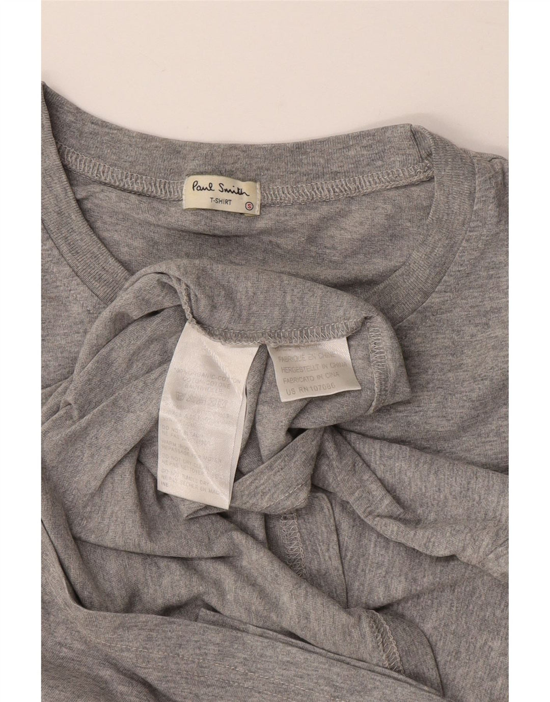 PAUL SMITH T-Shirt Graphique Homme Petit Gris Imprimé Animal Coton