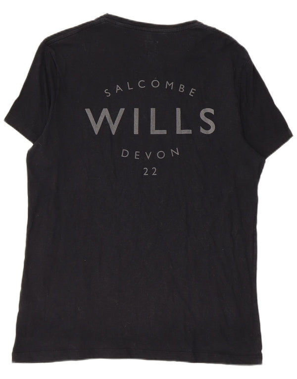 Jack Wills T-shirt graphique pour homme Petit noir en coton