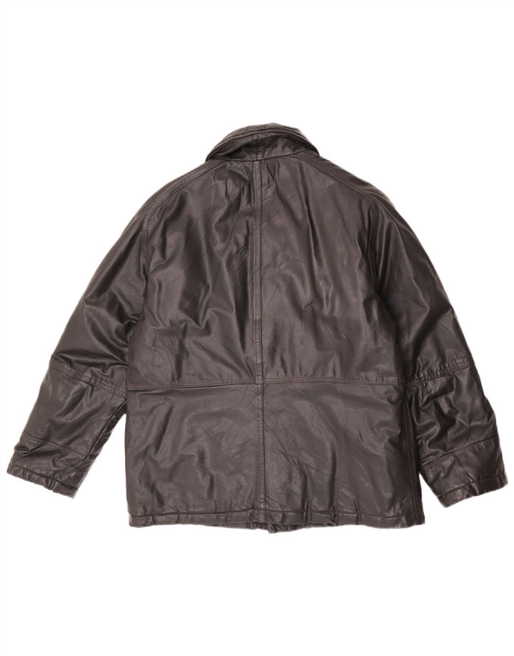 veste en cuir homme vintage UK 38 Noir Moyen