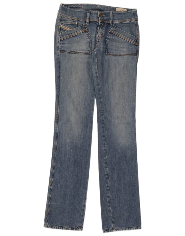 DIESEL Femme Reckfly Jean Droit W27 L34 Bleu Coton
