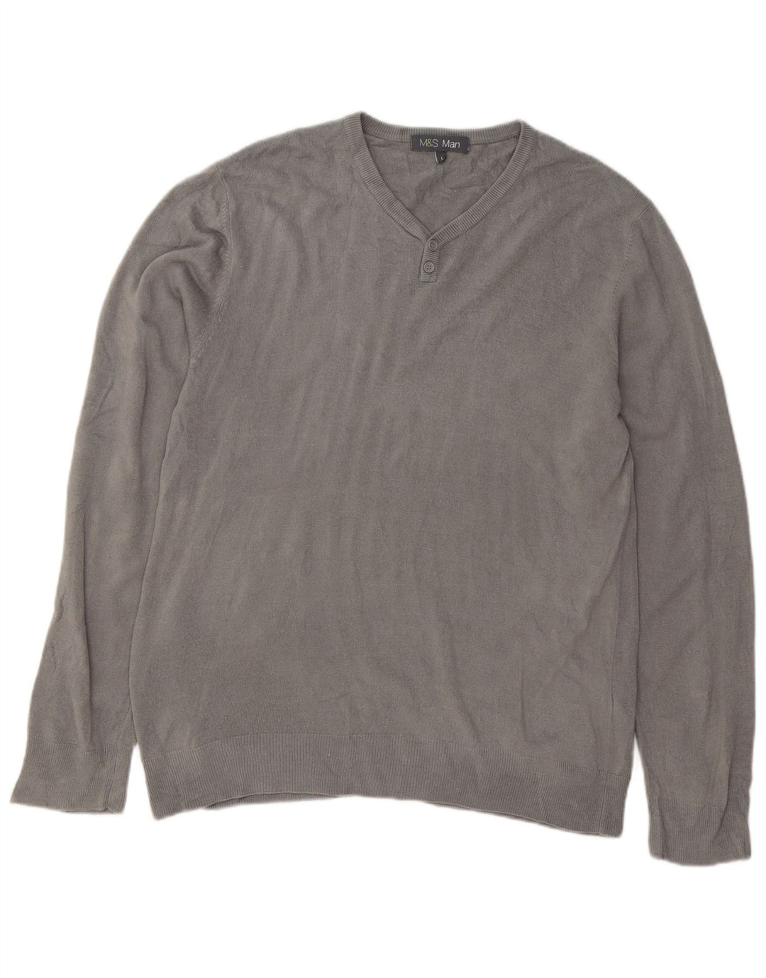 Marks & Spencer Pull col V pour homme en acrylique gris Taille L
