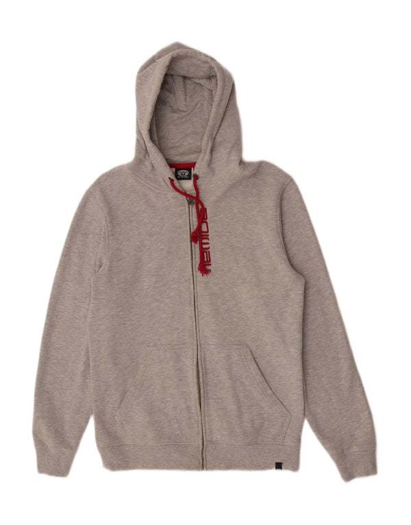 Animal Pull à Capuche Zippé Graphique Homme Gris Moyen Moucheté Coton
