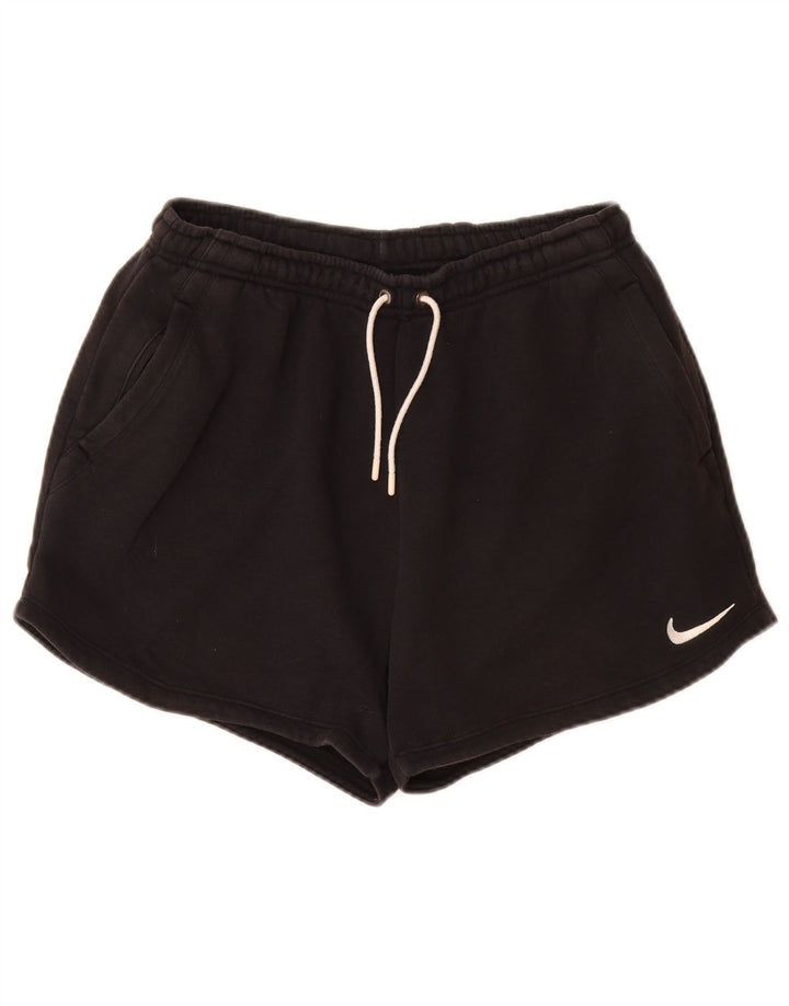 NIKE Short de sport coupe ample pour femme UK 12 en coton noir moyen