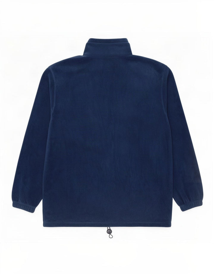 Asics Pull polaire à col zippé pour homme XL Bleu marine Polyester