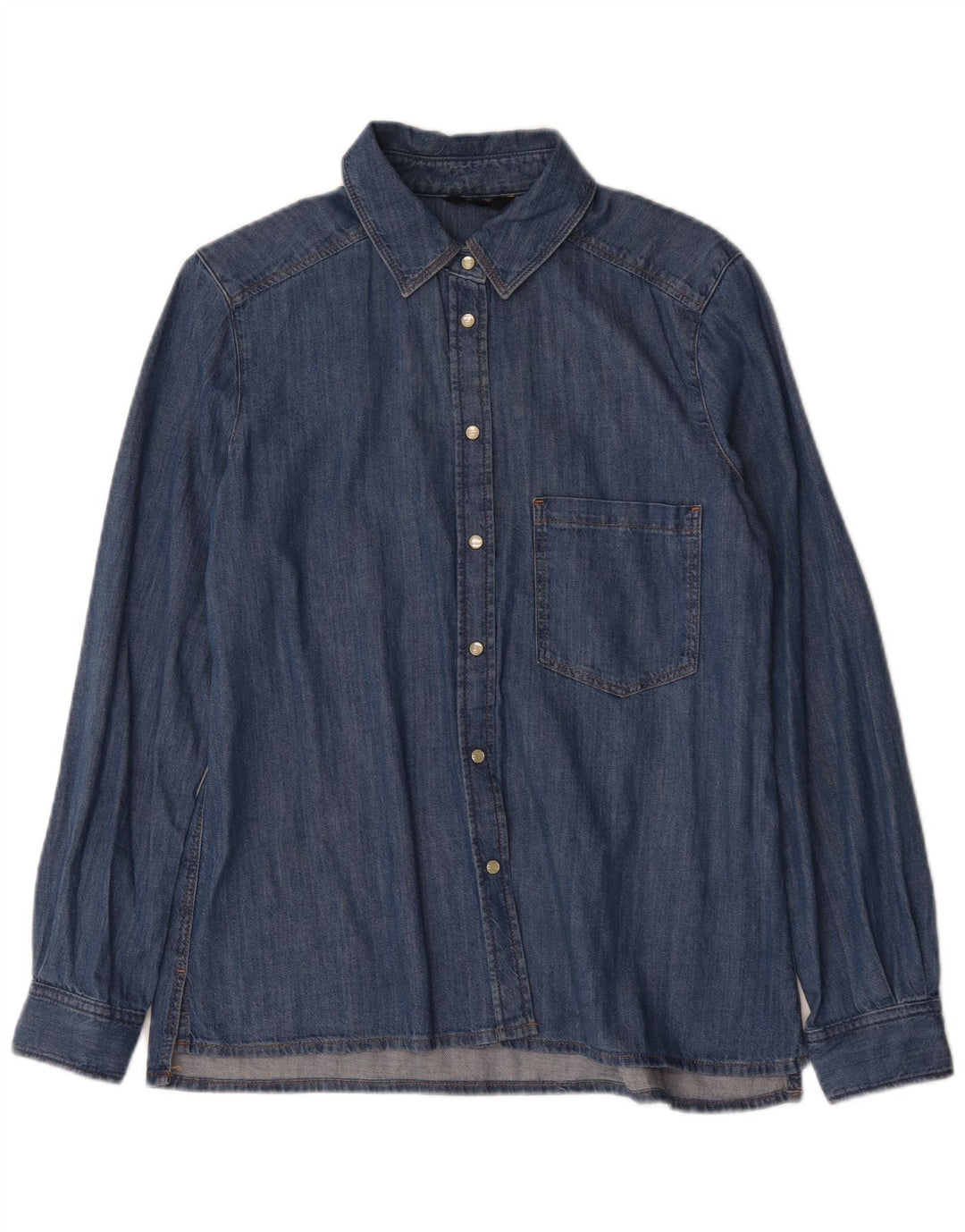 chemise en denim femme vintage UK 16 Grand Bleu