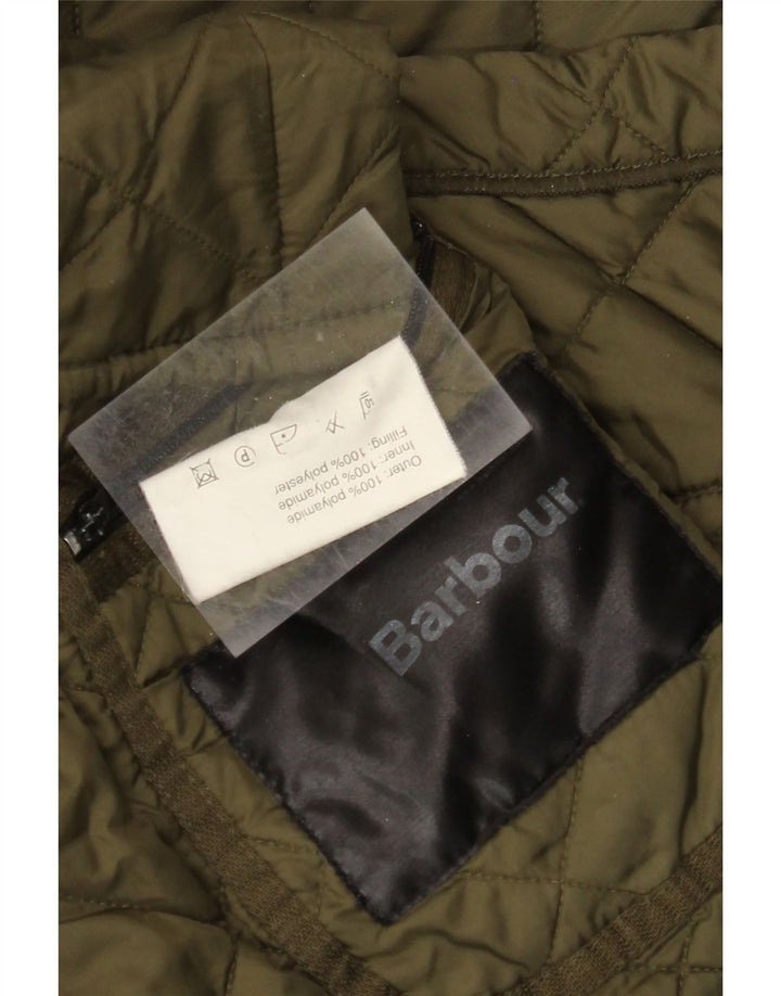 BARBOUR Veste matelassée pour homme UK 40 Large Kaki Polyamide