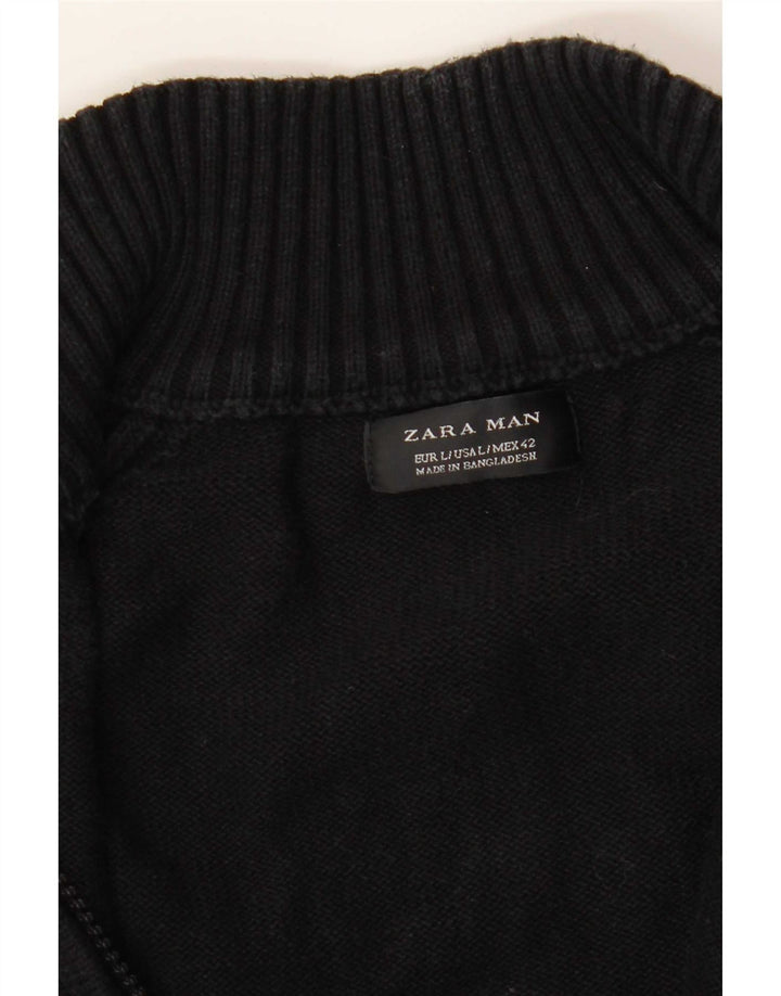 Zara Cardigan Homme Pull Large Noir