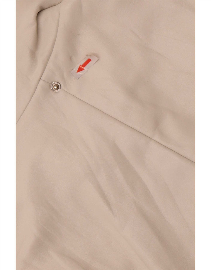 veste en cuir femme vintage IT 44 Medium White