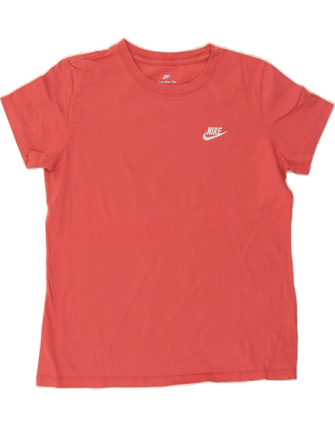 NIKE Womens T-Shirt Top UK 14 Medium Red Cotton Vintage Nike and Second-Hand Nike from Messina Hembry 