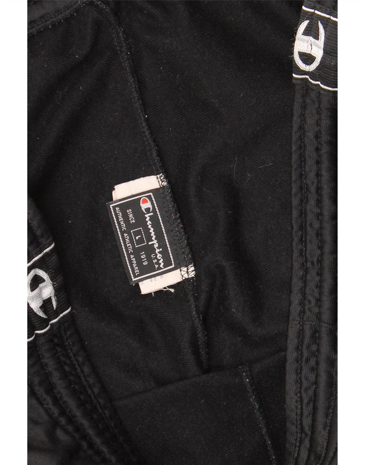 Champion Pantalon de Survêtement Graphique Homme Large Noir Polyester