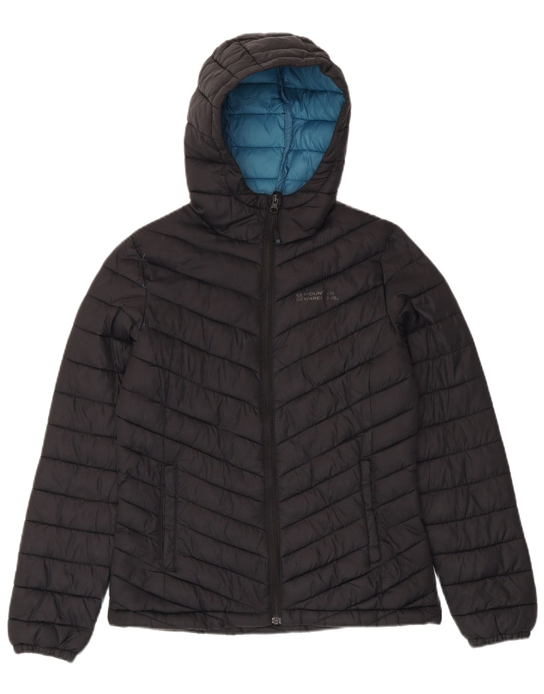 Mountain Warehouse Veste rembourrée à capuche pour femme UK 8 Small Noir Nylon