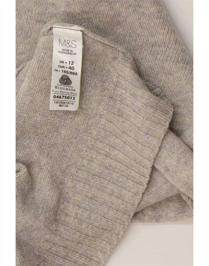 Marks & Spencer Pull col bateau pour femme UK 12 Bleu moyen moucheté