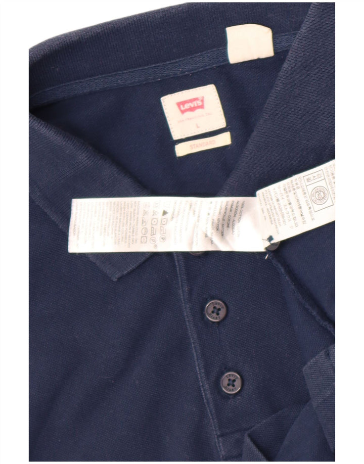 Levi's Polo Standard Homme Bleu Marine Large Coton