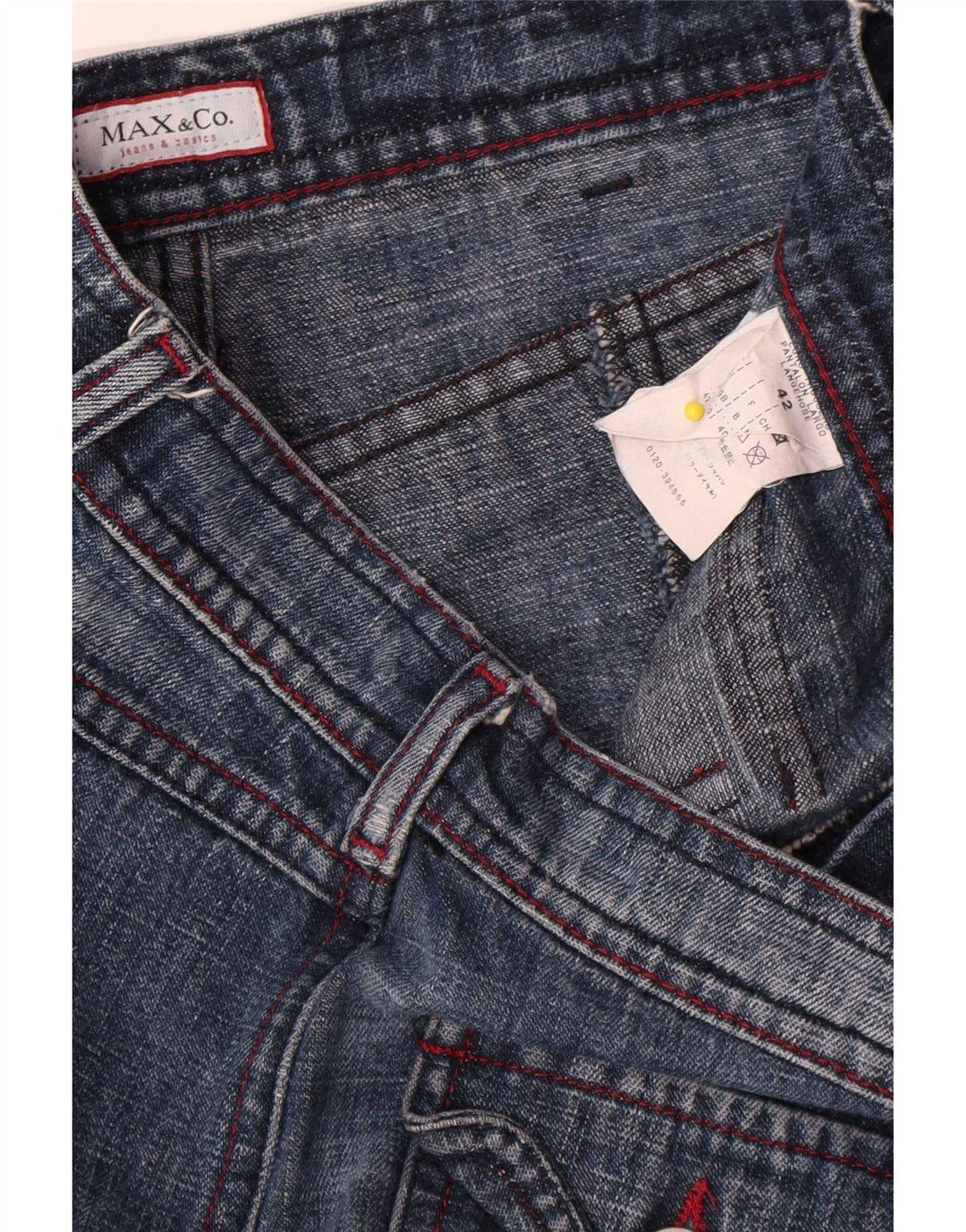 Max & Co. Jean évasé pour femme IT 42 Medium W30 L32 Bleu Coton