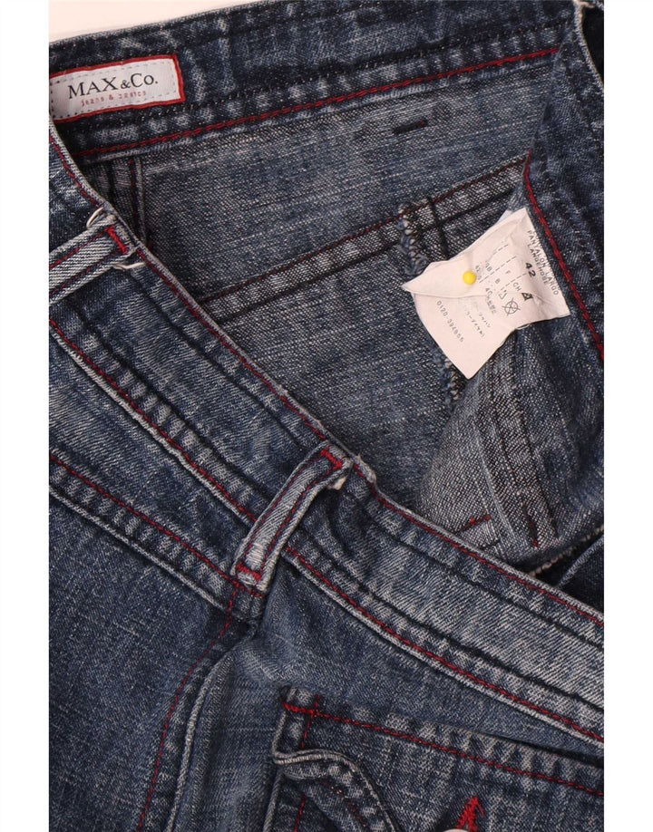 Max & Co. Jean évasé pour femme IT 42 Medium W30 L32 Bleu Coton