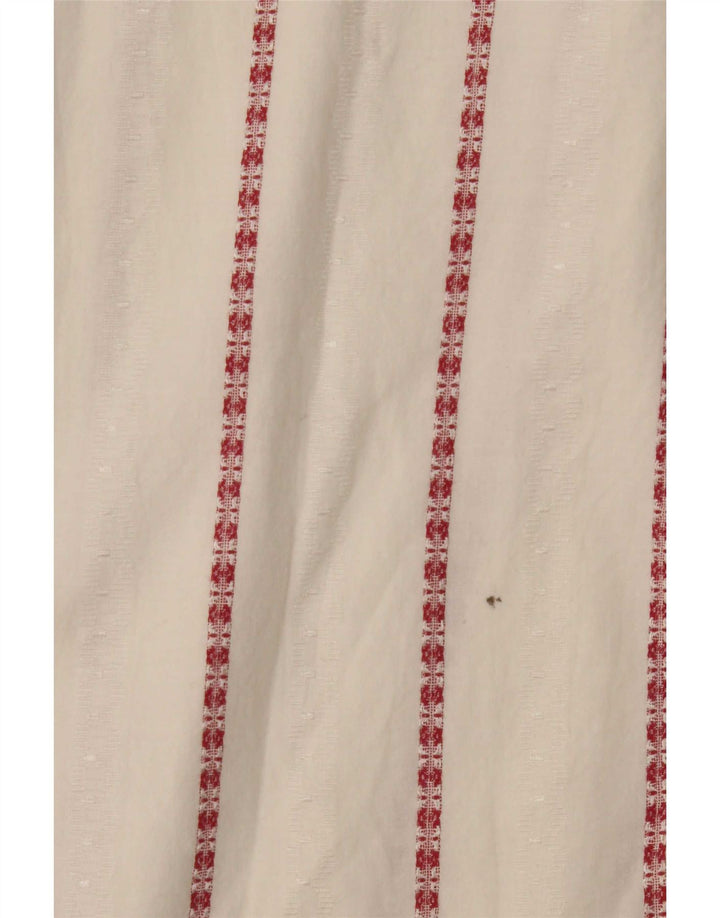 Leader Chemise Homme XL Blanc Rayé Coton