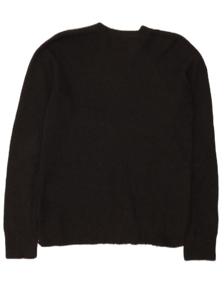 Oasis Pull à col rond pour femme UK 12 Medium Noir Polyester