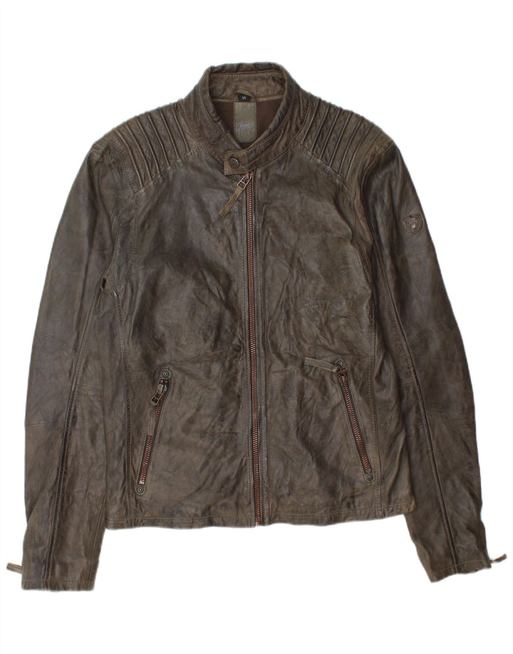 Gipsy Veste de course en cuir pour homme UK 38 Marron moyen