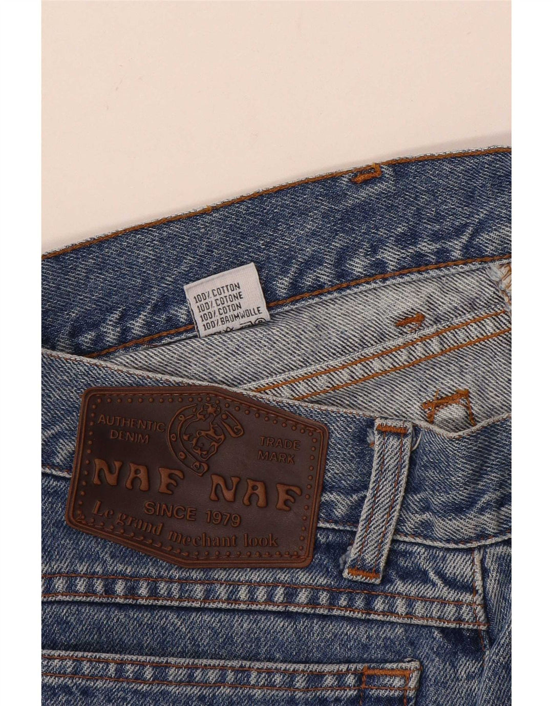 Naf Jean droit homme W34 L30 bleu coton
