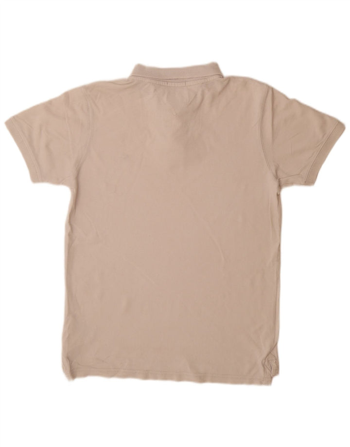 TOMMY HILFIGER Polo Homme Blanc Cassé Moyen Coton