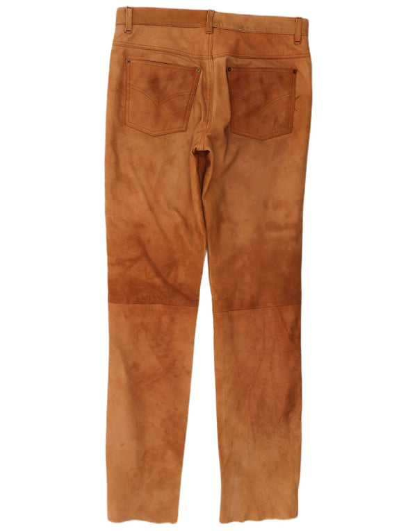 POLO Pantalon droit en daim pour homme IT 52 XL W38 L34 Cuir marron