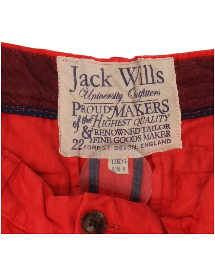 Jack Wills Short chino pour femme UK 12 Medium W32 Rouge