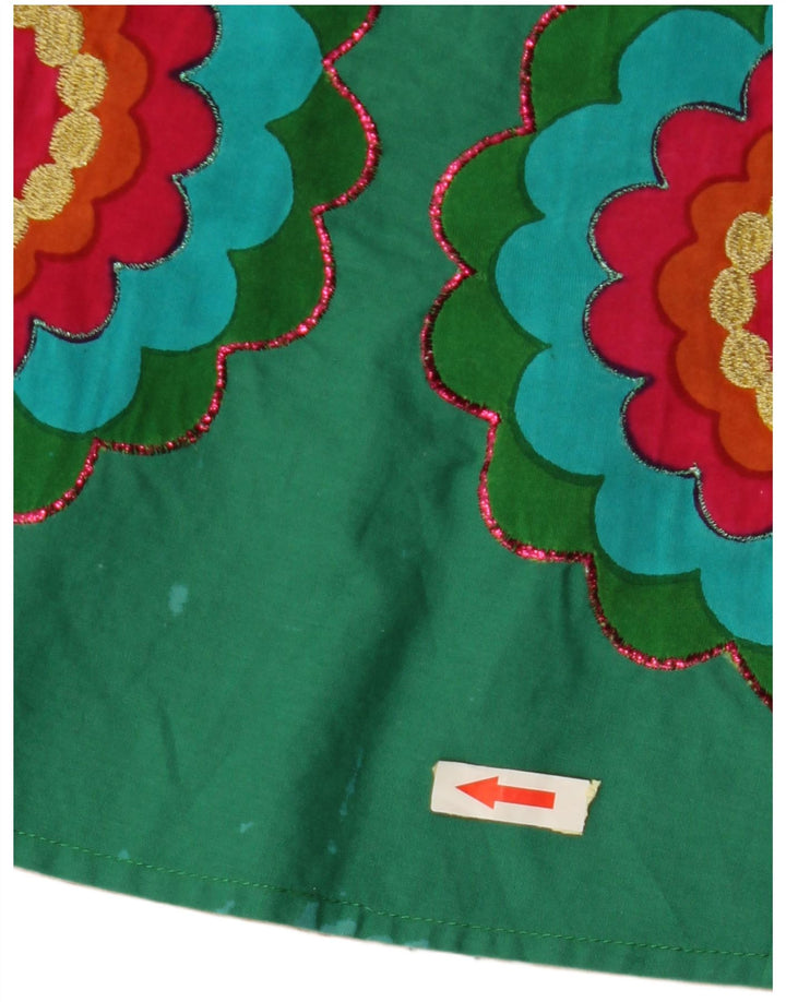 DESIGUAL Jupe trapèze pour femme EU 38 Medium W28 Vert Floral