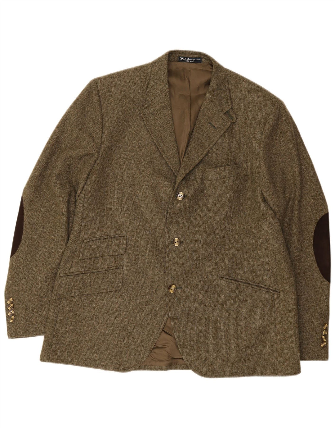 Polo Ralph Lauren Veste blazer à 3 boutons pour homme EU 56 2XL Vert à chevrons