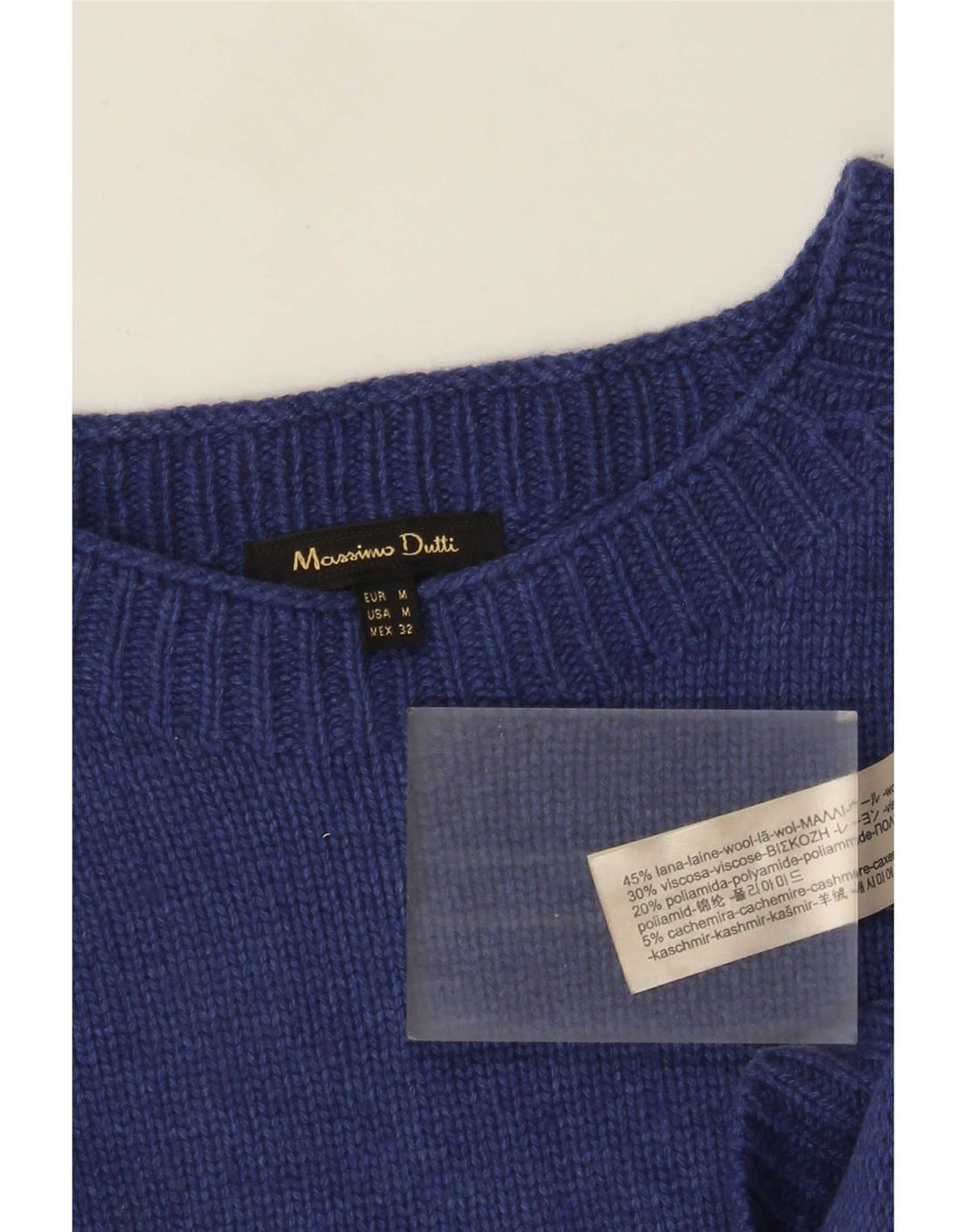 Massimo Dutti Pull col bateau pour femme UK 14 Laine bleu marine moyen