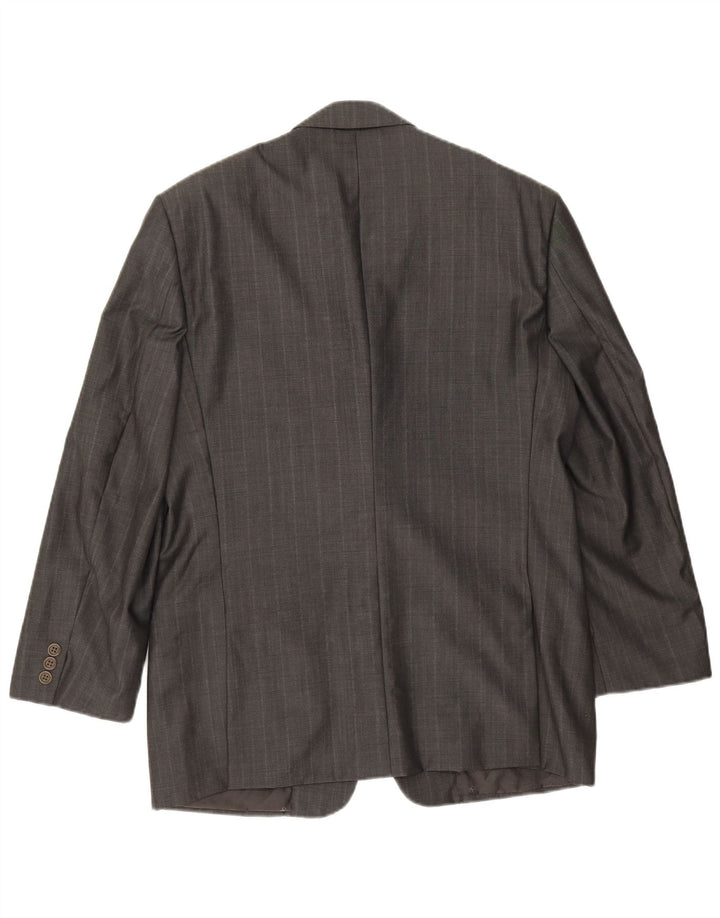 Valentino Veste Blazer 3 Boutons Homme IT 50 Large Gris Laine Vierge