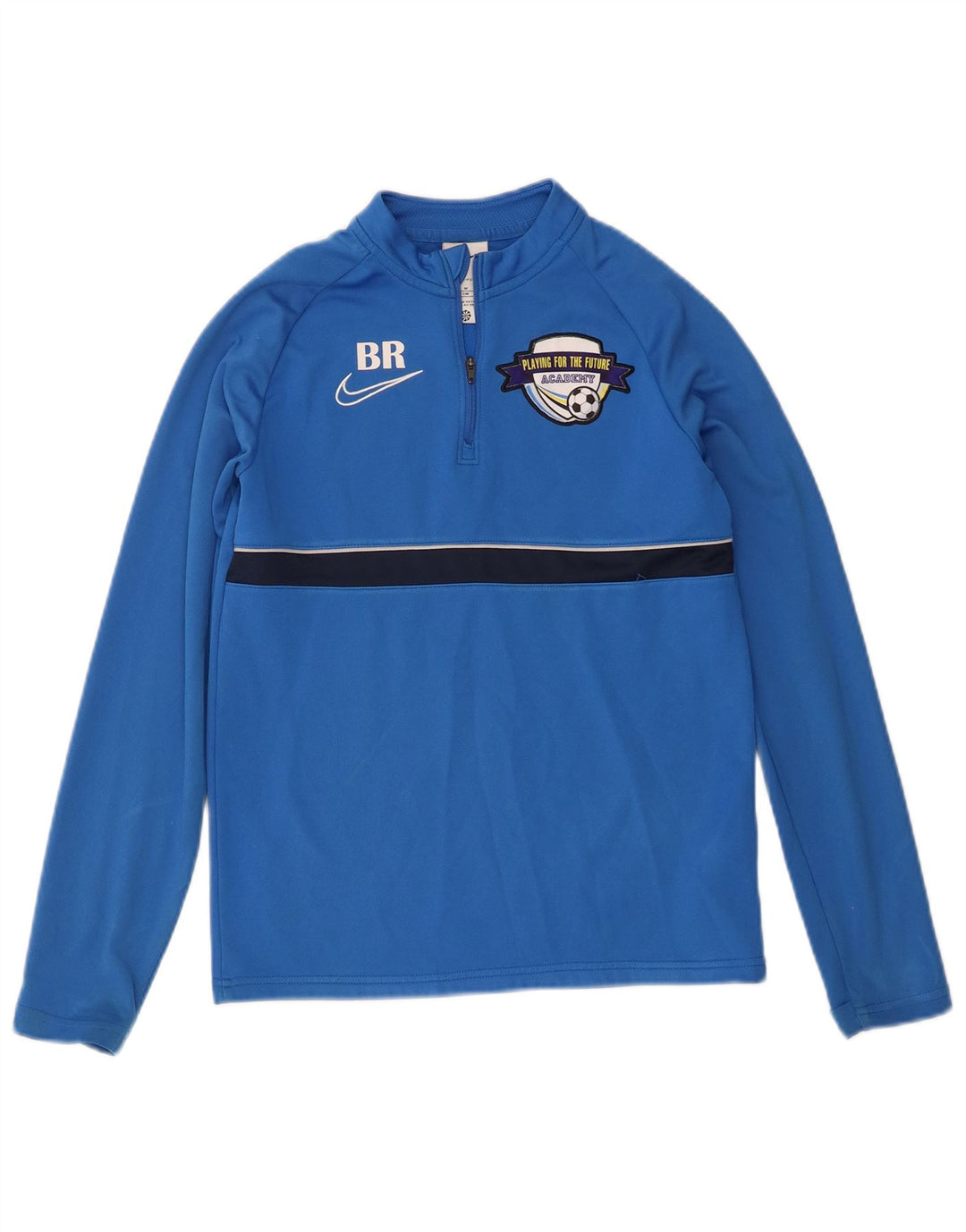 Nike Haut graphique à manches longues pour garçon 10-11 ans Bleu moyen Colourblock