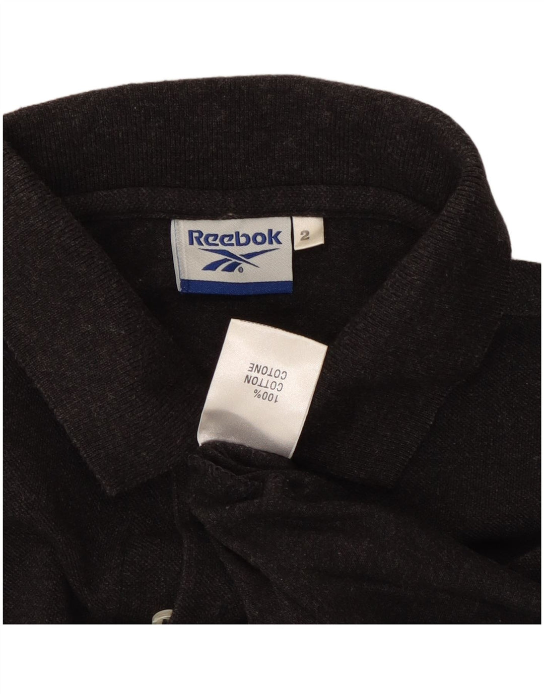 REEBOK Polo Homme Gris Moyen Coton