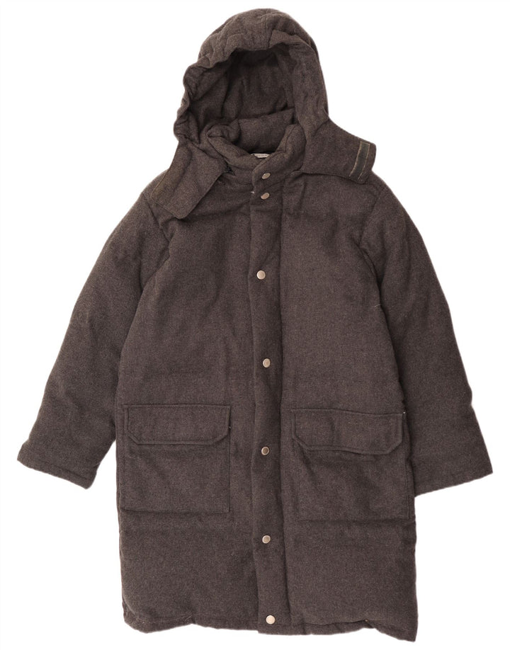 Sergio Tacchini Manteau rembourré à capuche pour homme UK 38 Acrylique gris moyen
