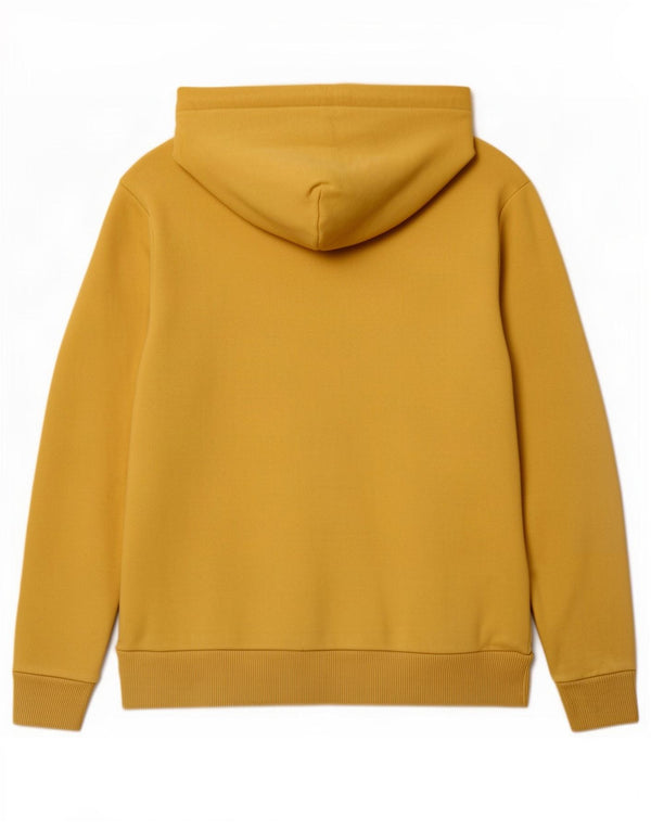 Superdry Pull à capuche graphique pour femme UK 12 Coton jaune moyen