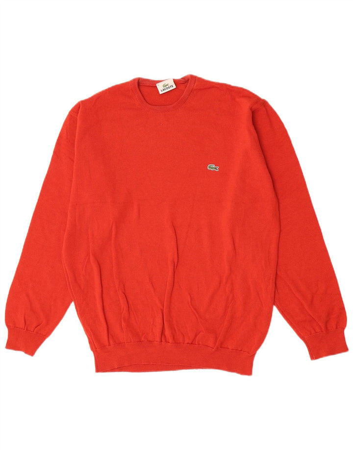 Lacoste Pull ras du cou pour homme Taille 6 XL Laine vierge rouge