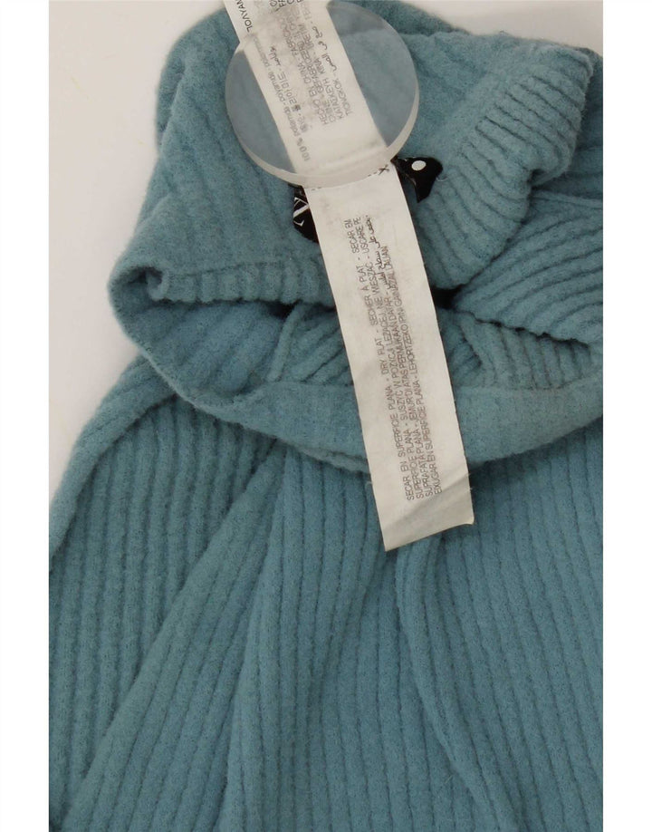 Zara Robe Maxi Halter Pour Femme UK 12 Nylon Bleu Moyen