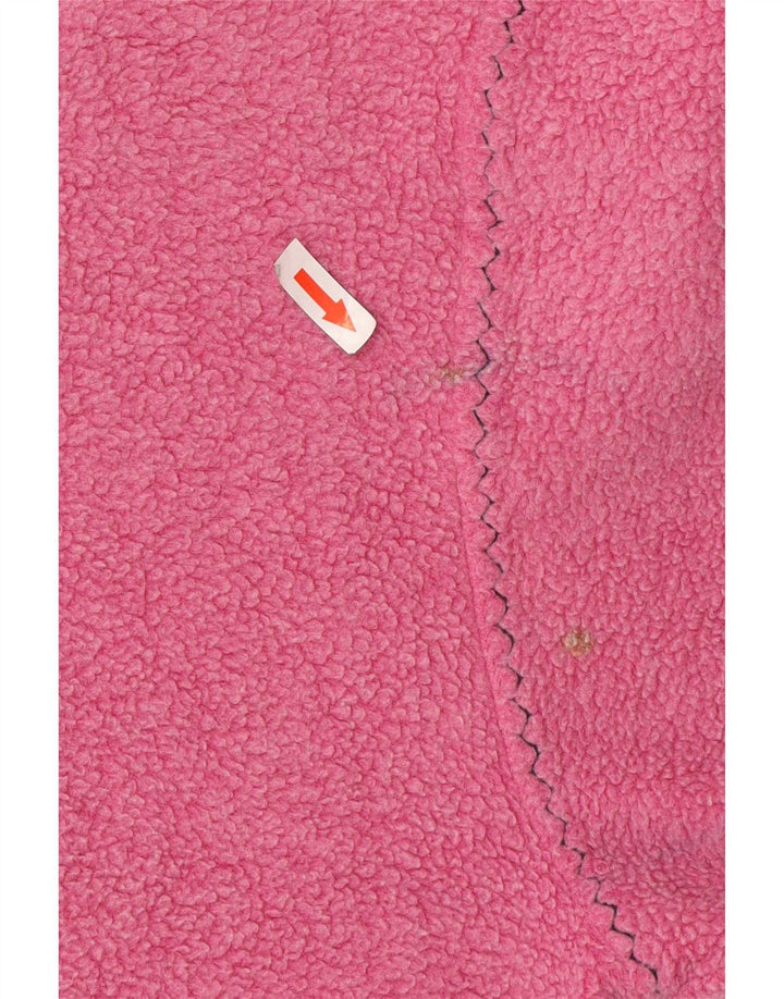 Brugi Pull Polaire Graphique à Col Zippé pour Homme Petit Rose Polyester