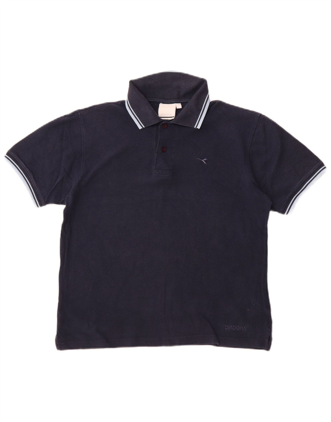 Diadora Polo Homme Petit Bleu Marine Coton