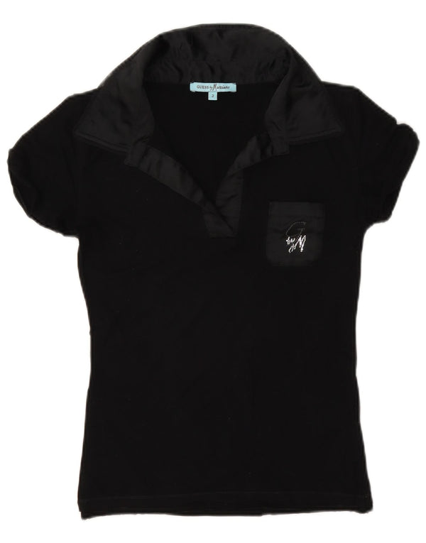 Guess By Marciano Polo Femme US 2 XS Noir Viscose