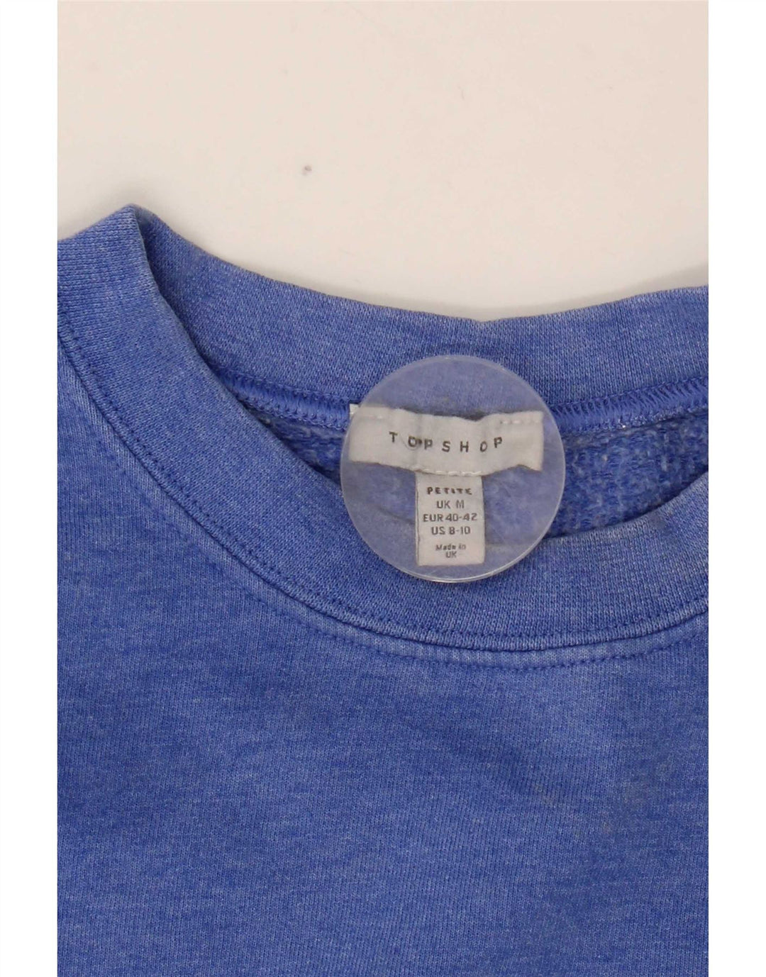 Topshop Sweat-shirt pour femme UK 12 Bleu moyen