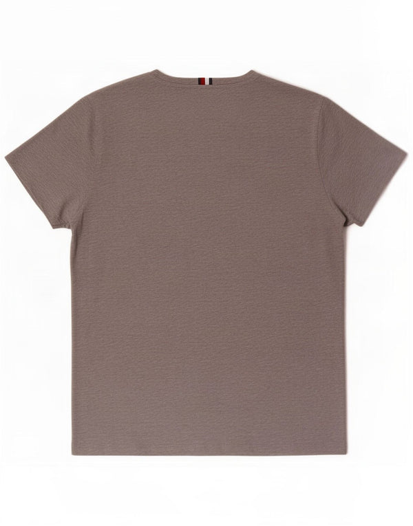 Tommy Hilfiger T-Shirt Graphique Homme Gris Moyen Coton