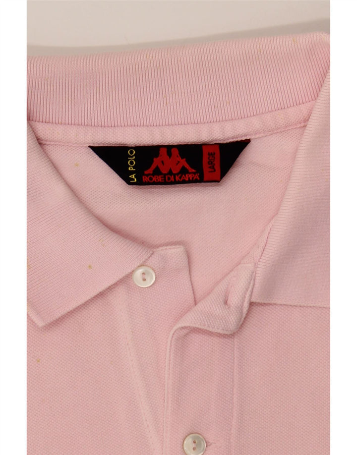 KAPPA Mens Polo Shirt Large Pink Cotton Vintage Kappa and Second-Hand Kappa from Messina Hembry 