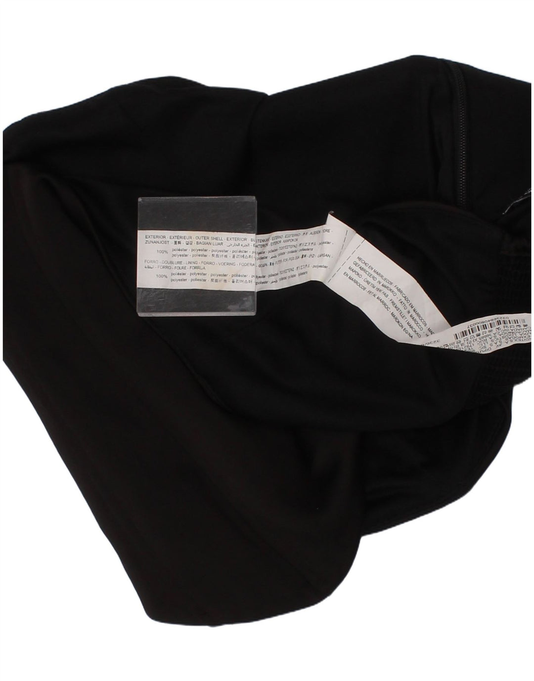 Zara Femme Crop Corset Top Polyester Noir Moyen
