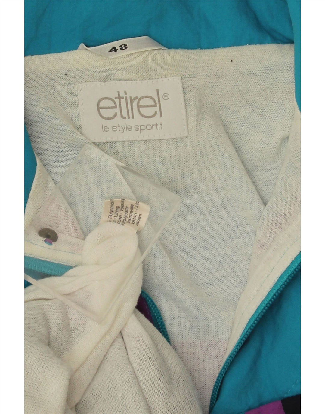 Etirel Veste Bomber Homme IT 48 Bleu Moyen Colourblock Polyamide