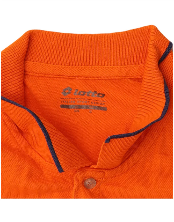 LOTTO Polo Homme XL Orange Coton