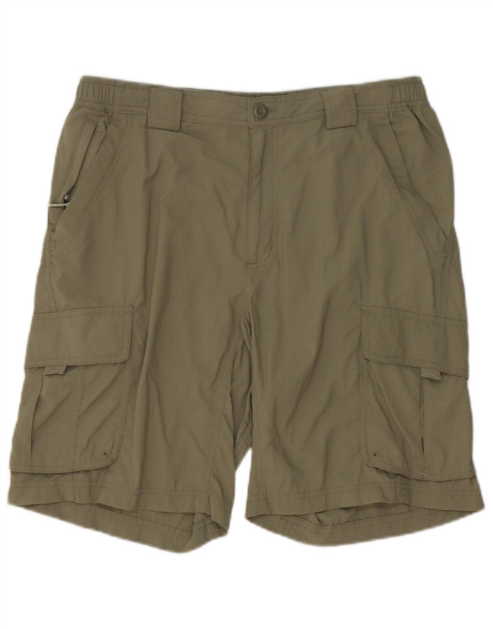 COLUMBIA Short Cargo Titanium Homme Moyen W32 Nylon Kaki