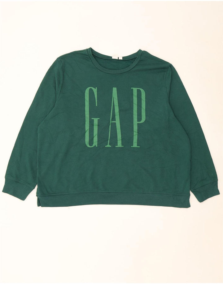 Gap Sweat-shirt graphique pour femme UK 20 2XL Vert Coton