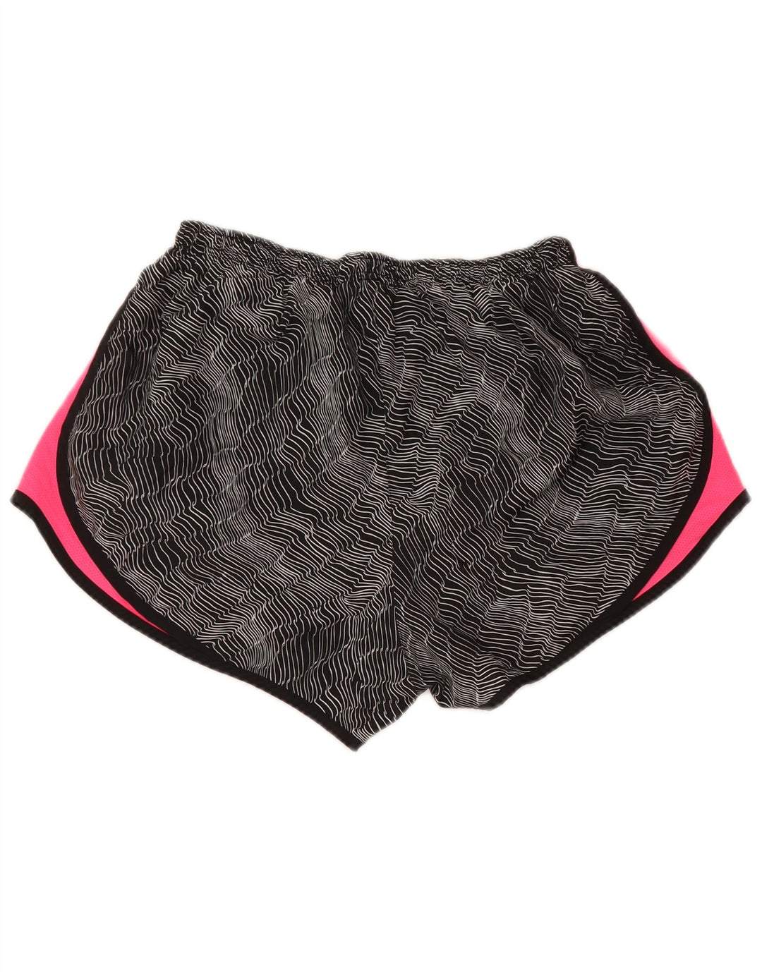 NIKE Short de sport Dri Fit pour femme UK 16 Large Noir Colorblock Polyester