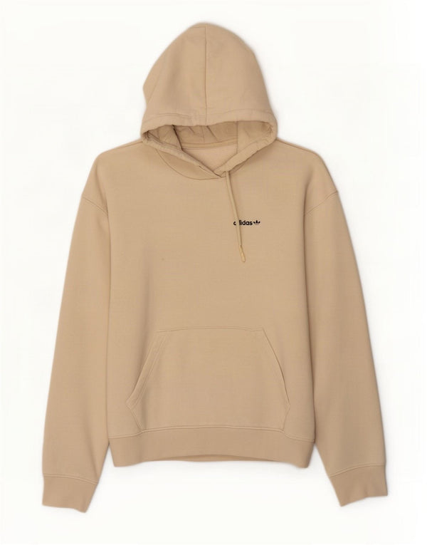 Adidas Pull à capuche graphique pour homme UK 14 Coton beige moyen