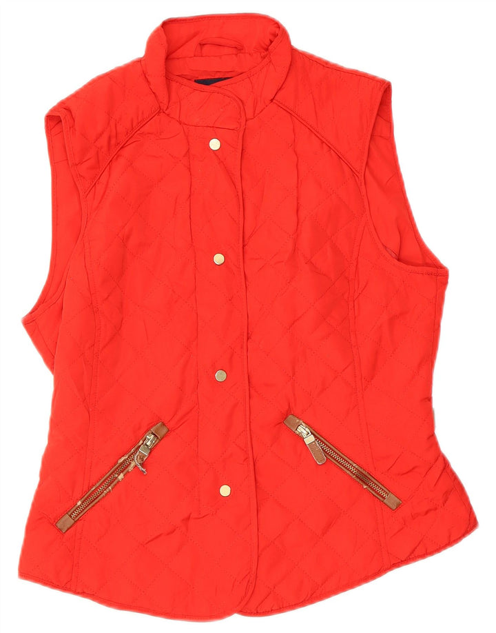 Zara Gilet matelassé pour femme UK 12 Polyester rouge moyen